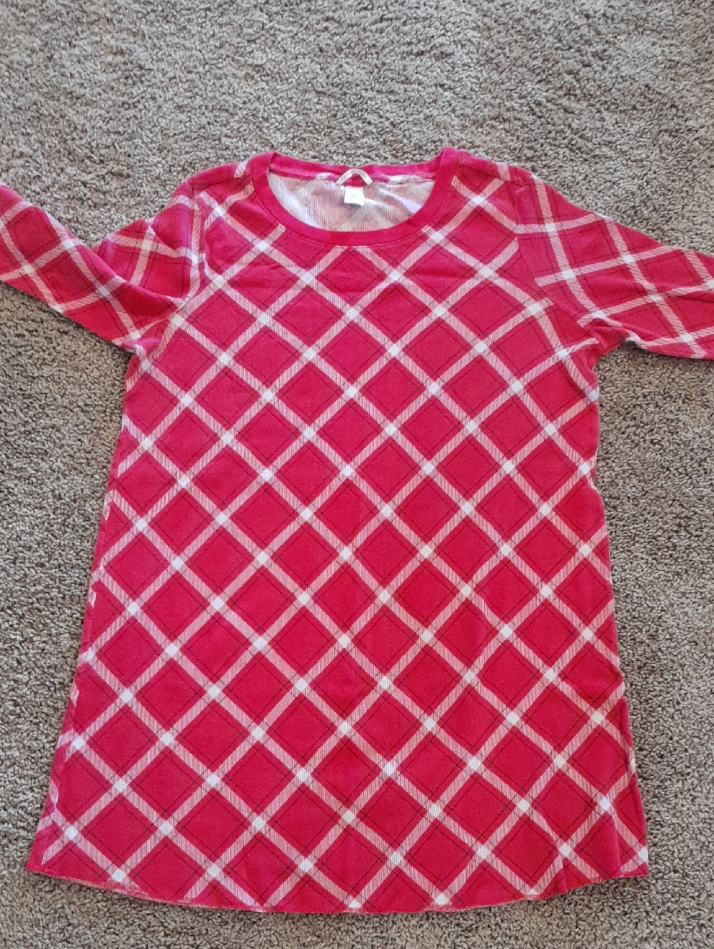 Victoria's Secret Girls Hot Pink Plaid Nightgown